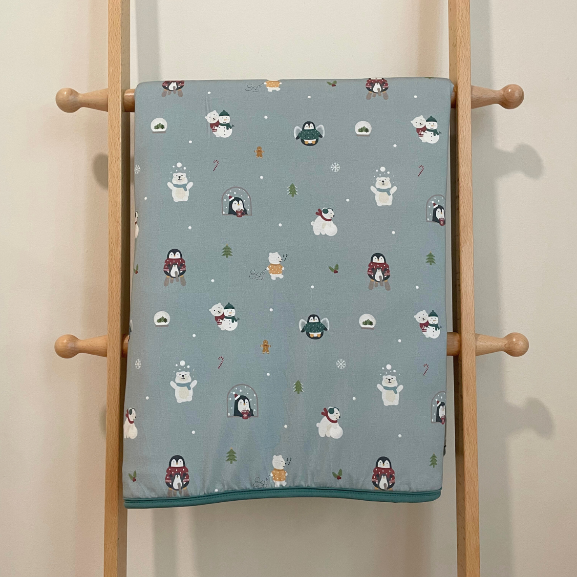 Petite Cosy Blanket - Love, Lights, & Cosy Nights (Teal)