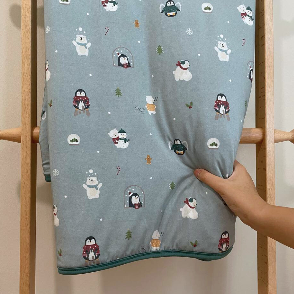 Petite Cosy Blanket - Love, Lights, & Cosy Nights (Teal)