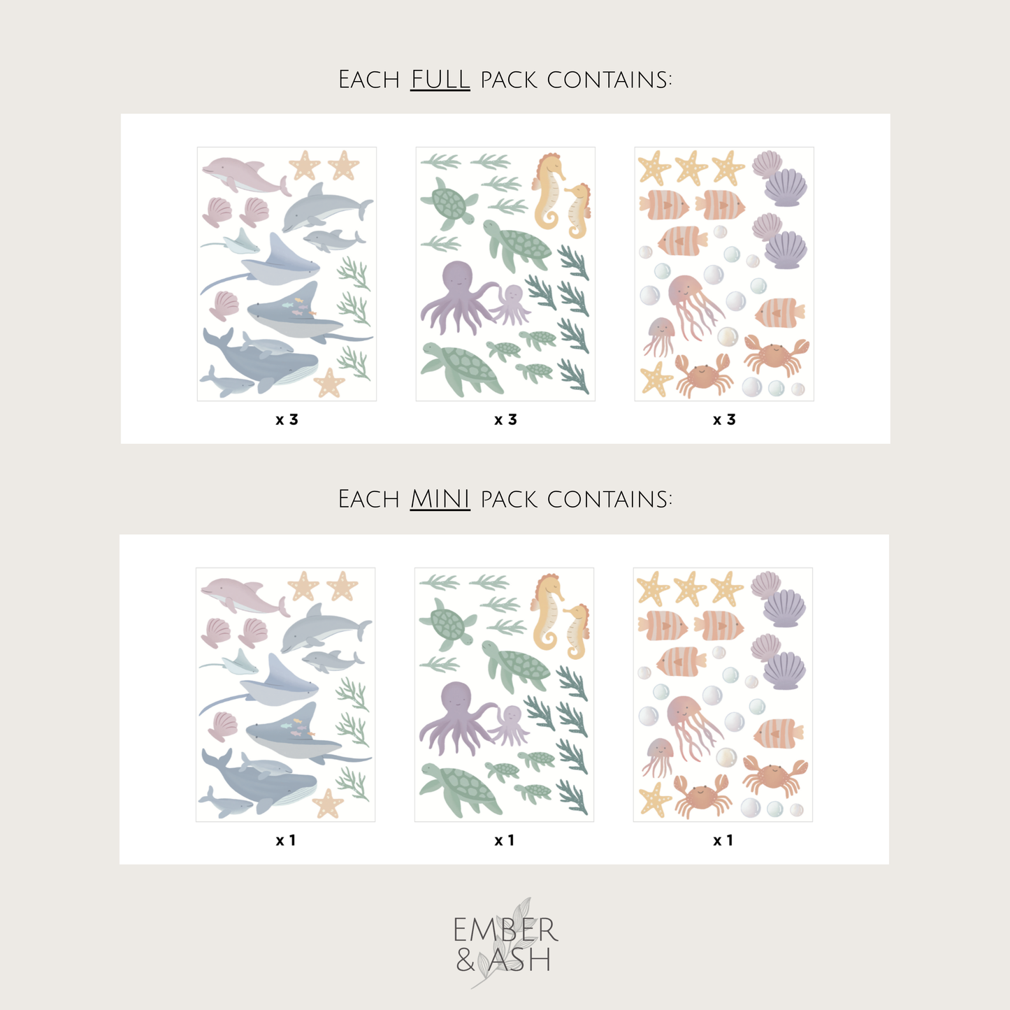 Fabric Wall Decals - Ocean Dreams