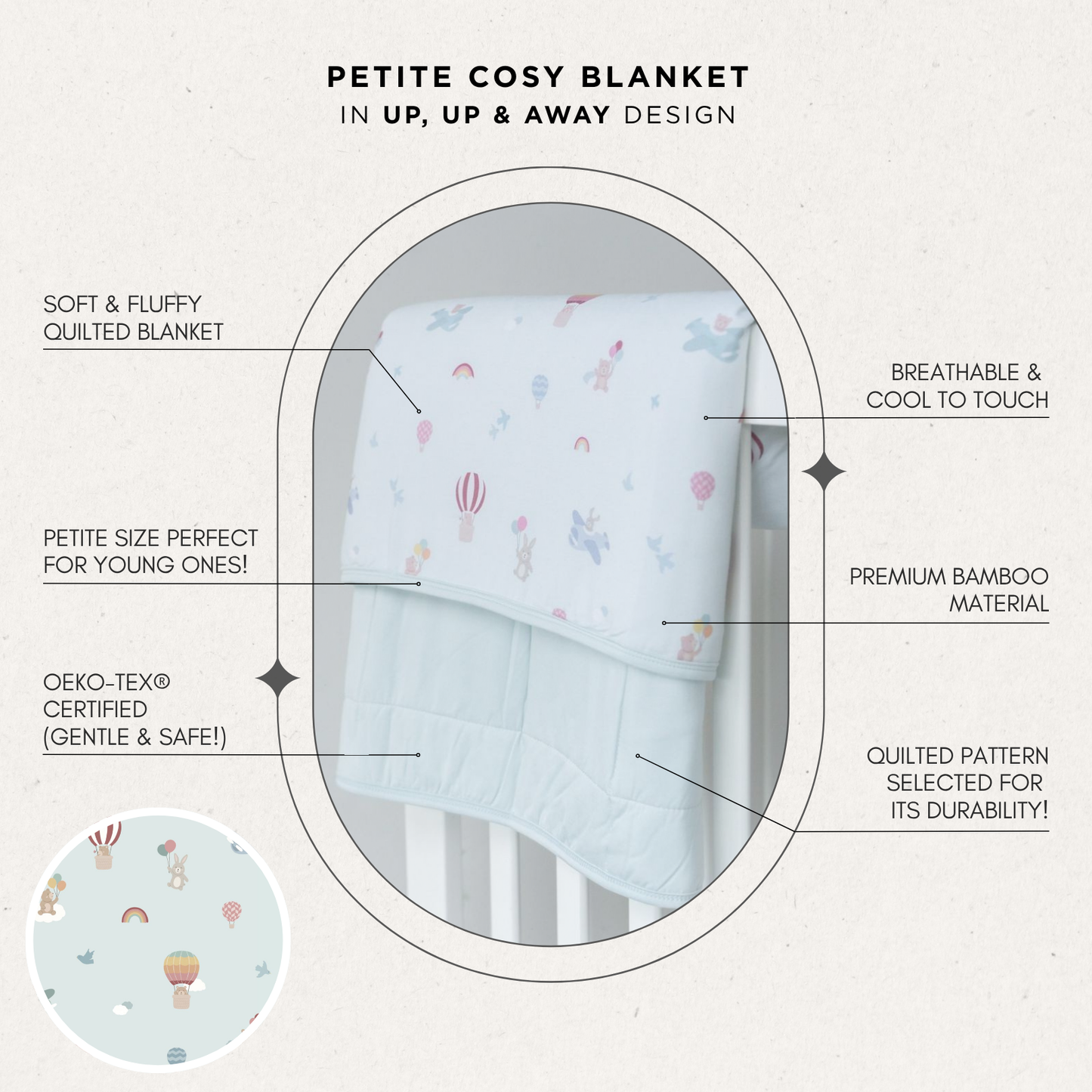 First Snuggles Set - Up, Up & Away Blanket