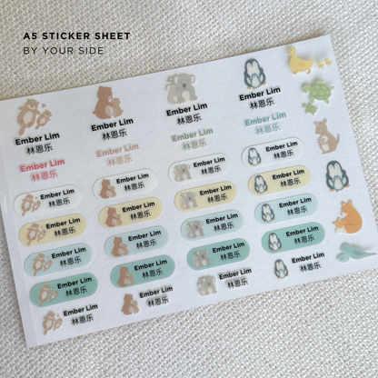 Name Stickers – A5 Sheets (Standard Pack)