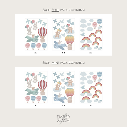 Fabric Wall Decals - Up, Up, & Away!