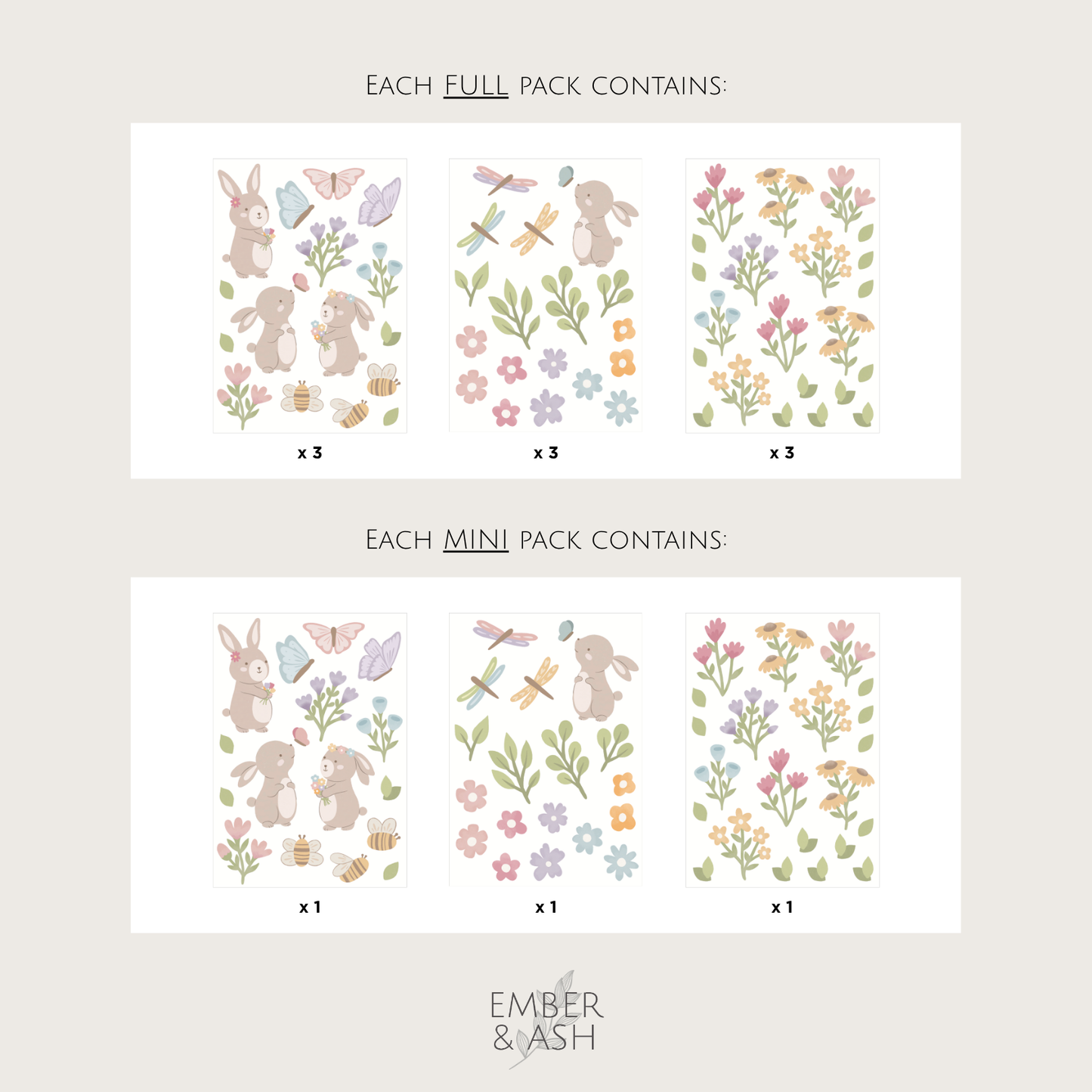 Fabric Wall Decals - Hoppy Days