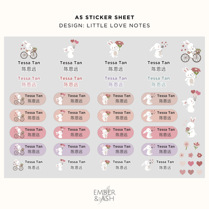 Name Stickers – A5 Sheets (Standard Pack)