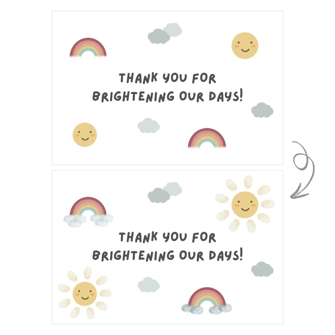 [Free Printables] Teacher's Day DIY Fingerprint Cards