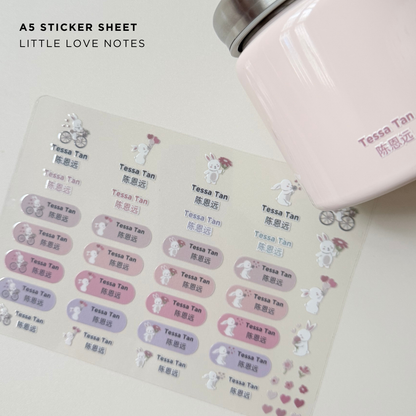Name Stickers – A5 Sheets (Standard Pack)