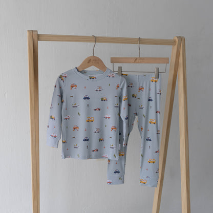 Long Sleeve PJ Set - Wonder Wheels