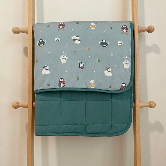 Petite Cosy Blanket - Love, Lights, & Cosy Nights (Teal)